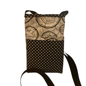 Black and White Patterned Crossbody Bag